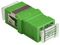 BFC-SCA-N - Single Mode Fibre Optical Green Simplex SC APC Socket to  Simplex SC APC Socket Coupler Adaptor Coupler, Flangeless