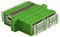 BFC-SCA-DX-F - Single Mode Fibre Optical Green Duplex SC APC Socket to  Duplex SC APC Socket Coupler Adaptor Coupler, Flange