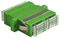 BFC-SCA-DX-F - Single Mode Fibre Optical Green Duplex SC APC Socket to  Duplex SC APC Socket Coupler Adaptor Coupler, Flange