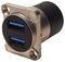 CP30087 - Dual USB 2.0 Type A Sockets to Dual USB 3.0 Type A Sockets Panel Mount Feedthrough Connector, Nickel Metal Frame CSK Holes