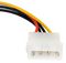 SATAPOWADAPR - Molex LP4 Male to 90 Degree SATA Female Power Cable Adaptor, 0.15m