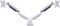 3279 - M Deskmount Dual Arm Gas Spring Monitor Desk Mount VESA 15-27", Silver