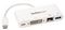 DKT30CDVPD - USB-C to USB 3.0 DVI Ethernet Multiport Adaptor with Power Delivery, White