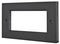 KPL4BK - 2 Gang Euro Style Faceplate for 4 Modules, Black