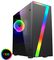 CIT SEVEN - Seven Micro ATX PC Tower Case with Halo LED Fan, Black