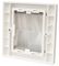 SX6004W - Single Gang Brush Plate, White Frame / Transparent White Brush