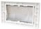 SX6005W - Double Gang Brush Plate, White Frame / Transparent White Brush