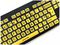 KYB-RAINBOW2-VIS - Rainbow 2 High Contrast Wired USB Keyboard, Yellow