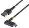 R2ACR-30C-USB-CABLE - USB A Plug to Right Angled USB-C Plug Heavy Duty Charging Lead, 300mm