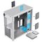 GMX-MESHBOX-W - Meshbox ATX Modular PC Gaming Case with USB-C, White