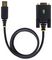 1P3FFCNB-USB-SERIAL - USB to Null Modem Serial Adaptor Cable with LED Indicators, 1m
