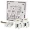 70452PI - 1 Gang Twin Angled RJ45 Socket Cat5e Faceplate, White
