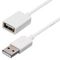 USBEXTPAA3MW - USB-A Plug to USB-A Socket USB 2.0 Extension Lead, 3m White