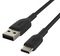 CAB002BT1MBK - BoostCharge Braided USB-A to USB-C Lead, 1m Black