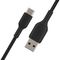 CAB002BT1MBK - BoostCharge Braided USB-A to USB-C Lead, 1m Black