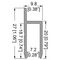 E2355/2000 - 2m Door Trim H Extrusion Aluminium 7.2mm