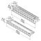 R2269/1UK-08 - 19" Rack Panel Punched for 8 D Series Connectors - 1U