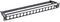 R2269/1UK-16 - 19" Rack Panel Punched for 16 D Series Connectors - 1U