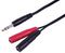 PLS00787 - 6.35mm 1/4" Stereo Jack to 2x Mono Female Jack Sockets Lead, 0.5m