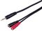 PLS00824 - 3.5mm Stereo Jack Plug to 2x 3.5mm Mono Jack Socket, 0.5m