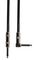 190.301UK - Retro Braided Guitar Lead, Right Angled Plug to Plug, 3m, Black