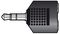759.307UK - 3.5mm Stereo Jack Plug to 2x 3.5mm Stereo Jack Sockets, Headphone Splitter