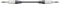 S6J075 - 6.3mm 1/4" Stereo Jack Plug to 6.3mm 1/4" Stereo Jack Plug Lead, 0.75m