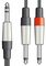 S6J-2M6J300 - 6.3mm Stereo Jack Plug to 2x Mono Jack Plugs Lead, 3m