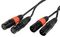 2XF-2XM300 - 2x XLR Sockets to 2x XLR Plugs Lead, 3m