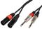 26J-2XM300 - 2x 6.3mm Mono Jack Plugs 2x XLR Plugs Lead, 3m