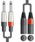 26J-2XM300 - 2x 6.3mm Mono Jack Plugs 2x XLR Plugs Lead, 3m