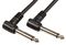 PATCH050BK - Right Angle Mono Jack Plug to Right Angle Mono Jack Plug Patch Leads, Pack of 6, 0.5m