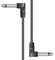 PATCH050BK - Right Angle Mono Jack Plug to Right Angle Mono Jack Plug Patch Leads, Pack of 6, 0.5m