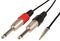 S3J-26J150 - 3.5mm Stereo Jack Plug to 2x 6.3mm Mono Jack Plugs Lead, 1.5m