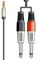 S3J-26J150 - 3.5mm Stereo Jack Plug to 2x 6.3mm Mono Jack Plugs Lead, 1.5m