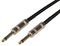 190.281UK - 6.3mm Mono Jack Plug to 6.3mm Mono Jack Plug Braided Guitar Lead, Black, 3m