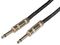 190.294UK - 6.3mm Mono Jack Plug to 6.3mm Mono Jack Plug Braided Guitar Lead, Black / Blue, 6m