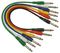 G113CB - Assorted Coloured 6.35mm Jack Plug to 6.35mm Jack Plug Screened Patch Leads, 0.3m