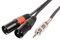 190.135UK - 3.5mm Stereo Jack Plug to 2x 3 Pin XLR Plugs