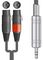 190.135UK - 3.5mm Stereo Jack Plug to 2x 3 Pin XLR Plugs
