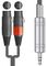190.136UK - 3.5mm Stereo Jack Plug to 2x 3 Pin XLR Sockets