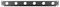 RPX-1U-6D - 19” 1U Rack Panel with 6x D Type XLR Panel Connector Holes