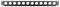 RPX-1U-12D - 19” 1U Rack Panel with 12x D Type XLR Panel Connector Holes