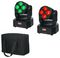 FUSION 40 PACK - 2x 9W Quad Colour RGBW Ultra Compact LED Moving Head Lights