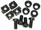 CAGENUT4BK - Cage Nuts, M6, Black, Pack of 4