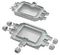FOXBOX - IP69K Fox Box 5 Entrance Terminal Junction Box with Gel Connection, Grey