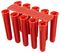 EXP3 - 5.5mm x 31mm Red Nylon Wall Plugs, 100 Pack
