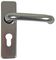 D02105 - Round Bar Lever Latch Euro Lock Door Handles, Pair Aluminium