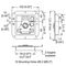 L908/915Z - Medium Butterfly Latch in Plain Dish with Padlock Bracket 13mm PennBrite