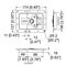 L935/537PD - Large Butterfly Latch in Offset Dish with Padlock Hasp 27mm 18Ga Steel PennBrite
